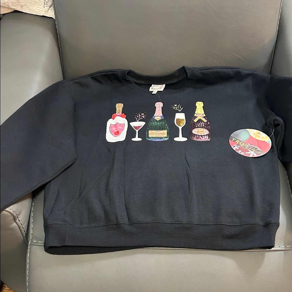 Black Graphic Sweatshirt